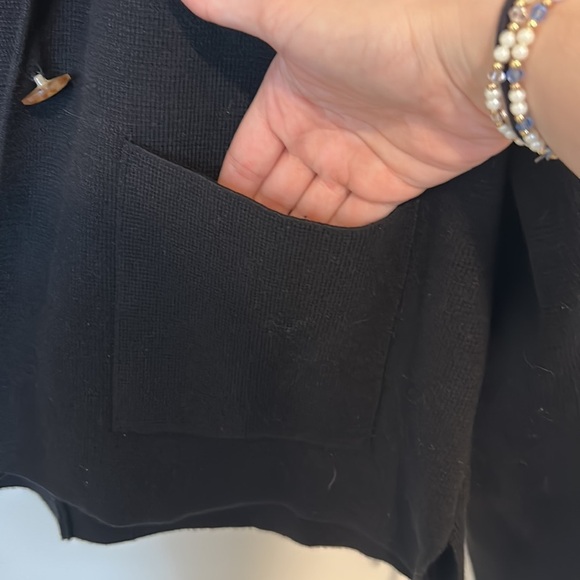 Summersalt The Ribbed Black Knit Sweater Blazer - Picture 6 of 11
